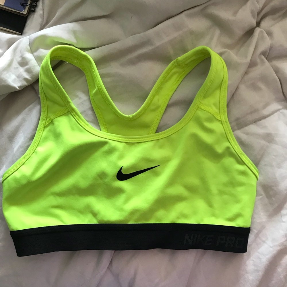 Neon Nike sports bra xs
